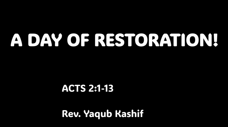 Read more about the article A DAY OF RESTORATION!