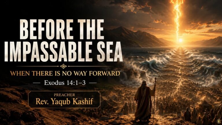 Read more about the article BEFORE THE IMPASSABLE SEA (Exodus 14:1-3)